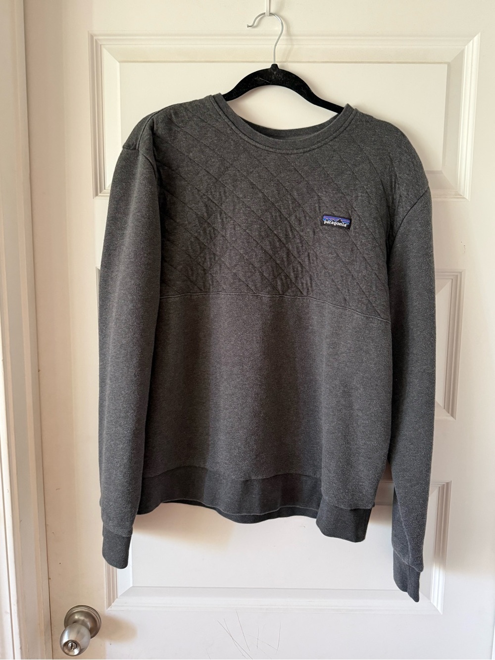 Patagonia Quilted Crewneck Sweater - Charcoal